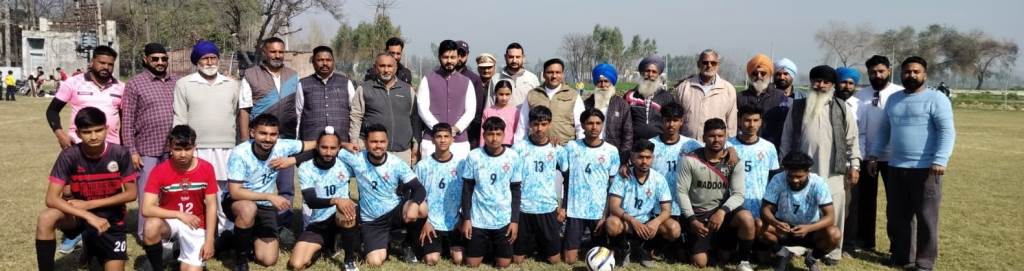 The 7side fifth grand football tournament dedicated to Satguru Shri Guru Ravidas Ji began with great pomp and show at village Dihana